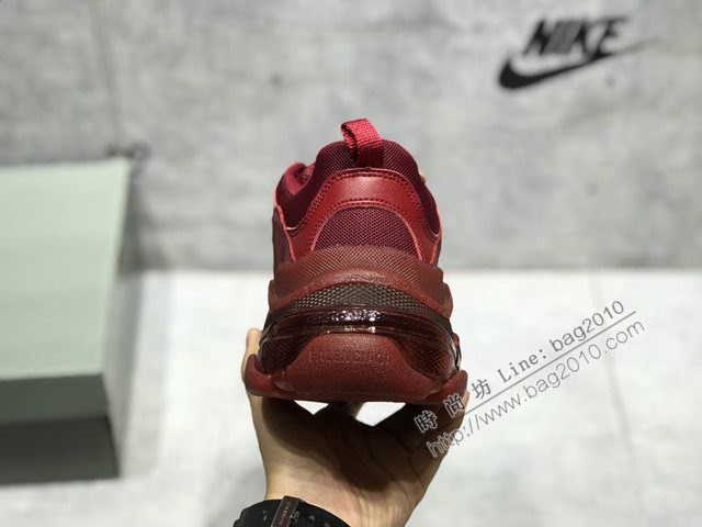Balenciaga經典款男女鞋 巴黎世家頂級版本Triple S厚底氣墊大底LOGO老爹鞋 Balenciaga情侶款老爹鞋  hdbl1265
